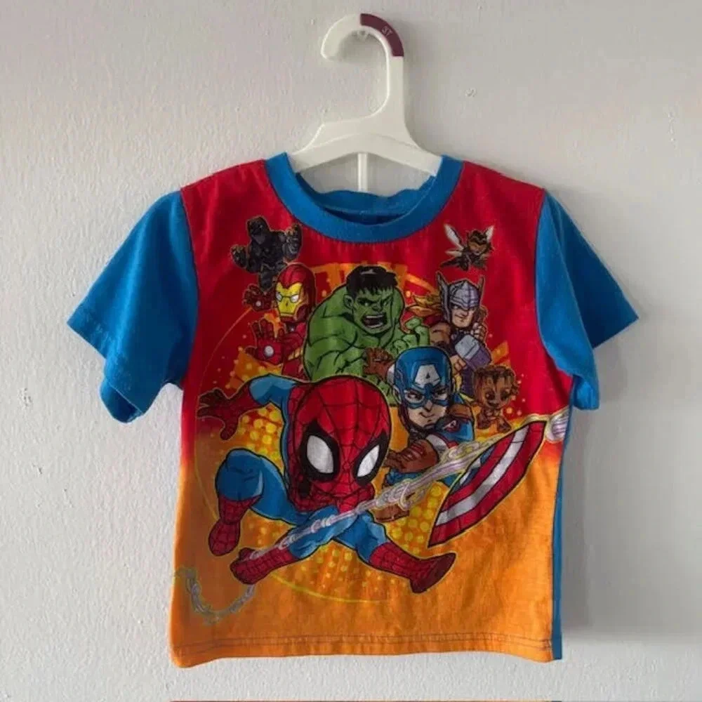 Marvel Super Hero Adventures Avengers Toddler Boys 2-Piece Pajama Set, Size 5T